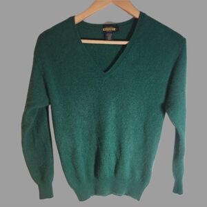 Rare Rugby Ralph Lauren‎ Small Green 100% Cashmere Sweater